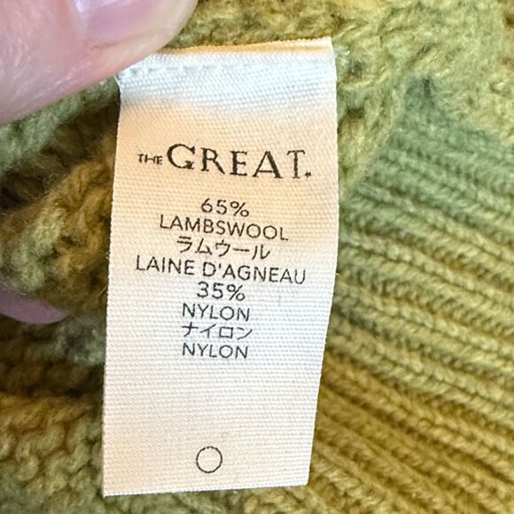 THE GREAT. Spring Green Crew Neck Sweater The Bubble size 2/ M/L - Picture 4 of 10
